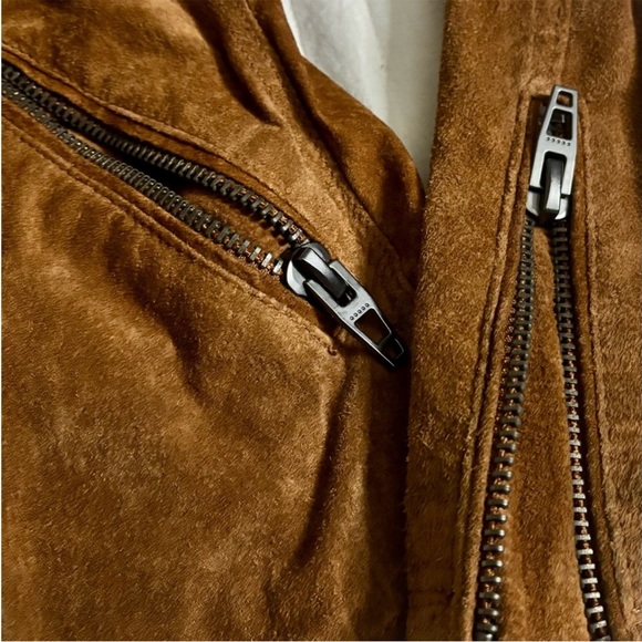 Free People x blankny suede Ranch Chores Weather Jacket coat Yellowstone leather - Picture 4 of 9